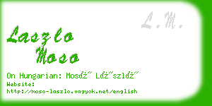 laszlo moso business card